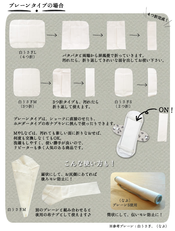 プレーンタイプの使い方