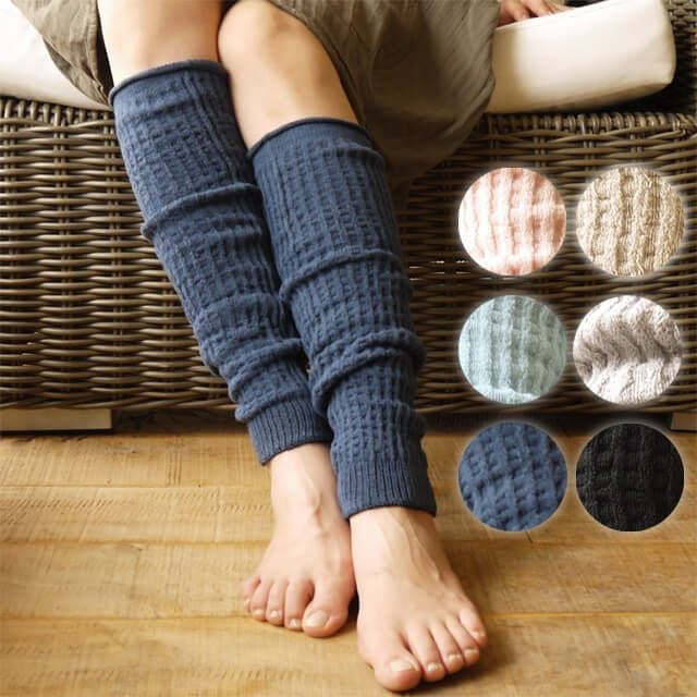 【メール便可】【夏季限定】大法紡績エアーレッグウォーマー〔シルク&リネン〕全6色/絹麻冷え取り冷房対策日本製冷え性冷えとり健康法