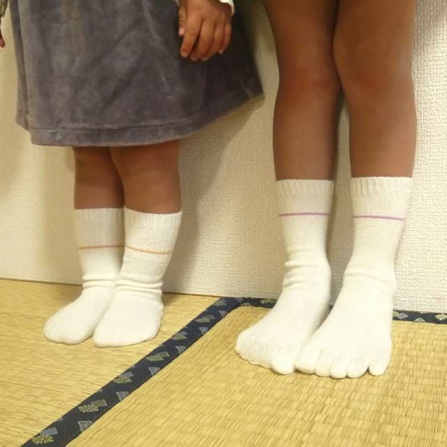 【メール便可】大法紡績冷えとり幼児用靴下2足セットシルク&コットン〔13～16cm〕/冷えとり靴下内絹外綿冷え取り重ねばきキッズ子ども温かい日本製冷え性冷えとり健康法