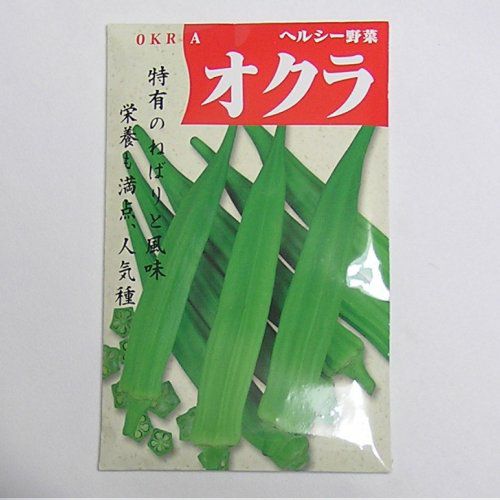 在来固定種野菜の種「五角オクラ)」20ml〔約200粒〕畑懐〔はふう〕