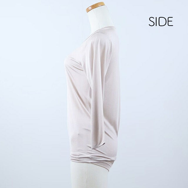 マリーネピュアシルク100%8分袖インナー【メール便可】
