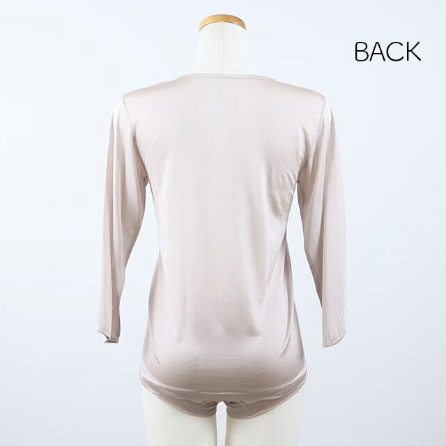 マリーネピュアシルク100%8分袖インナー【メール便可】