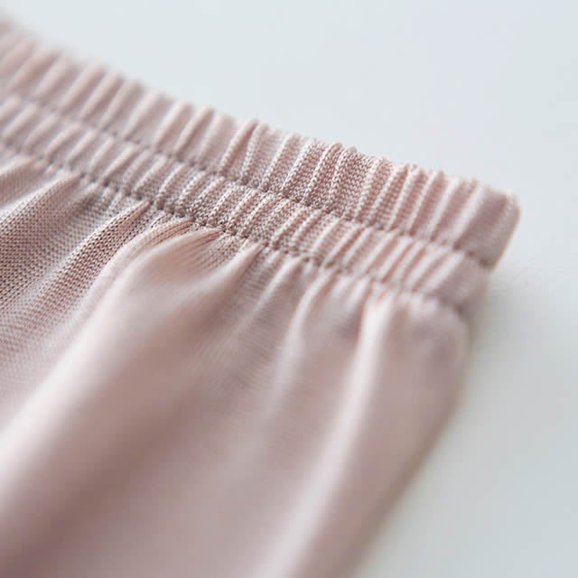 ピュアシルク〔正絹〕ロングボトム10分丈M/L/LLマリーネ【メール便可】