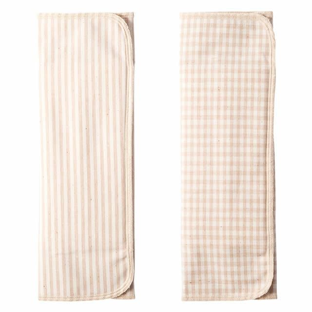 メイド・イン・アース三つ折り布ナプキン〔厚手〕茶/ストライプ/チェック【メール便可】