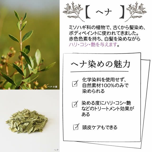 ナイアードヘナ+木藍茶系100g