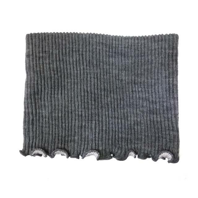 シルク&ウール二重織ネックウォーマーショート（14cm）ライブコットン【メール便可】