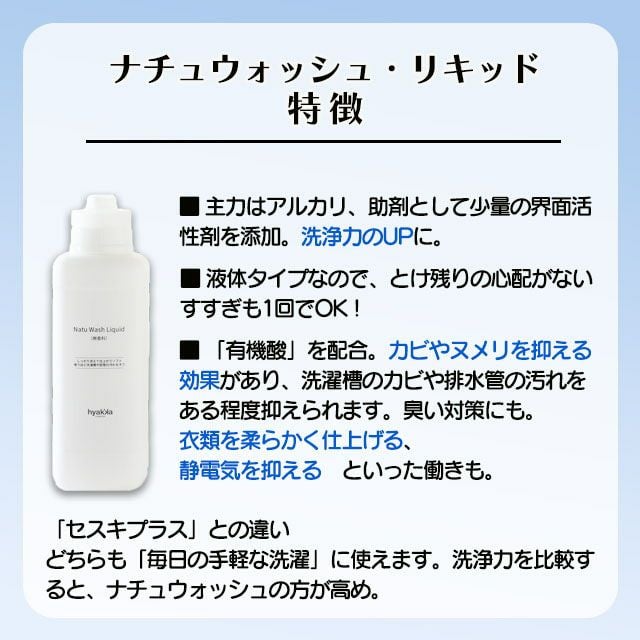 石けん百貨ナチュウォッシュ・リキッド〔本体・詰替用〕