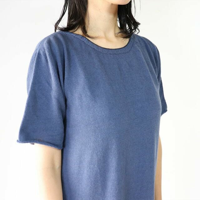 【夏季限定】大法紡績半袖ワンピース〔シルク&リネン〕日本製☆