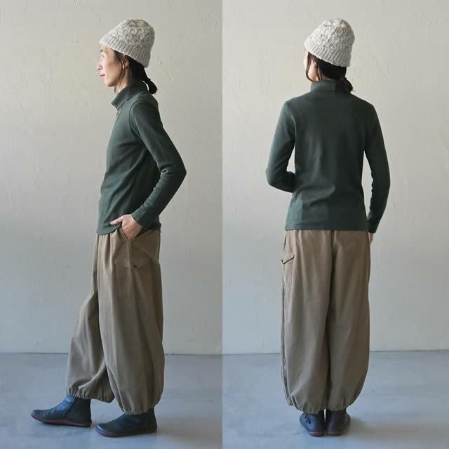 オーガニックコットンタートルネックトップシサム工房【メール便可(1点まで)】