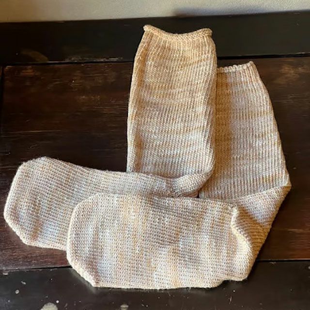 mokono日々のクネクネくつ下色合わせWoolくつ下22-26cm【メール便可】