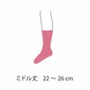 mokono日々のクネクネくつ下色合わせミドルくつ下22-26cm【メール便可】