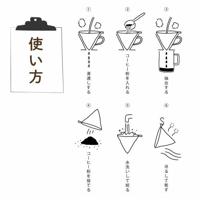 和紙糸とオーガニックコットンのコーヒーフィルターコンテックス【メール便可】