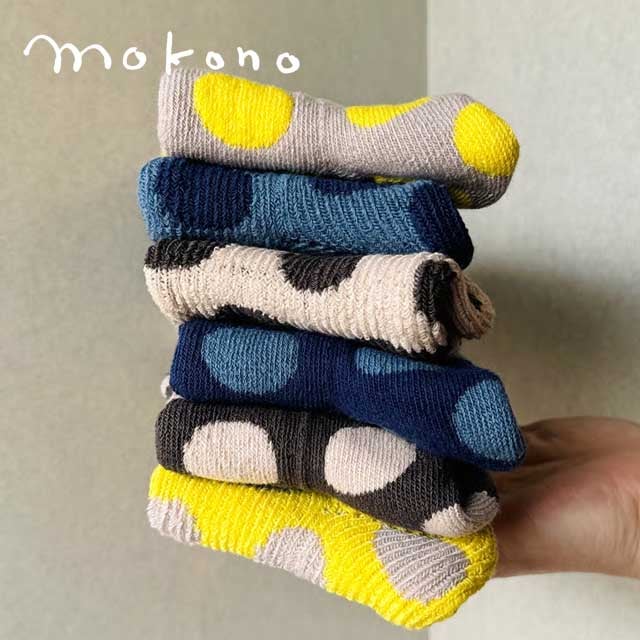 mokono日々のクネクネくつ下みず玉くつ下22-25cm【メール便可】