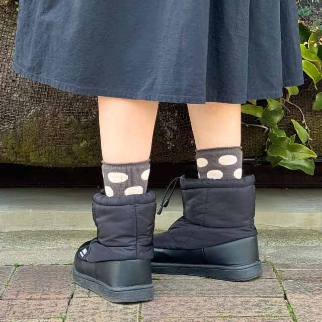 mokono日々のクネクネくつ下みず玉くつ下22-25cm【メール便可】