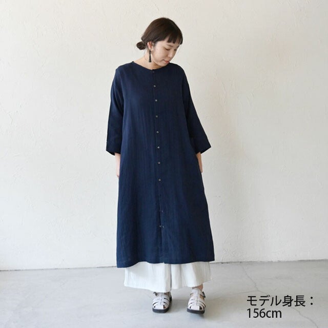 ダブルガーゼ2wayVネックワンピースシサム工房