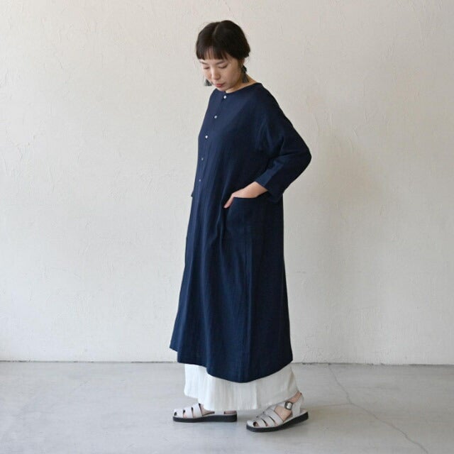 ダブルガーゼ2wayVネックワンピースシサム工房