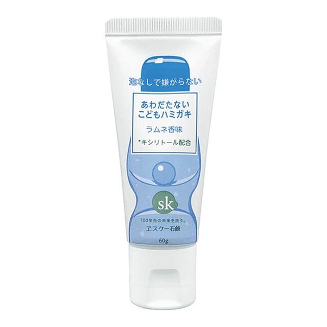エスケーあわだたないこどもハミガキ60g（いちご・ぶどう・ラムネ香味）
