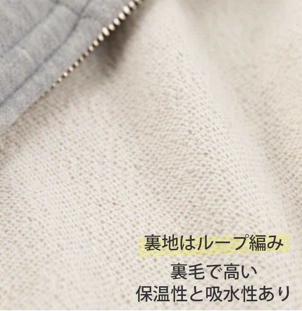 thinkfutuパーカー裏毛〔杢グレー/ネイビー〕Mサイズうなぎの寝床