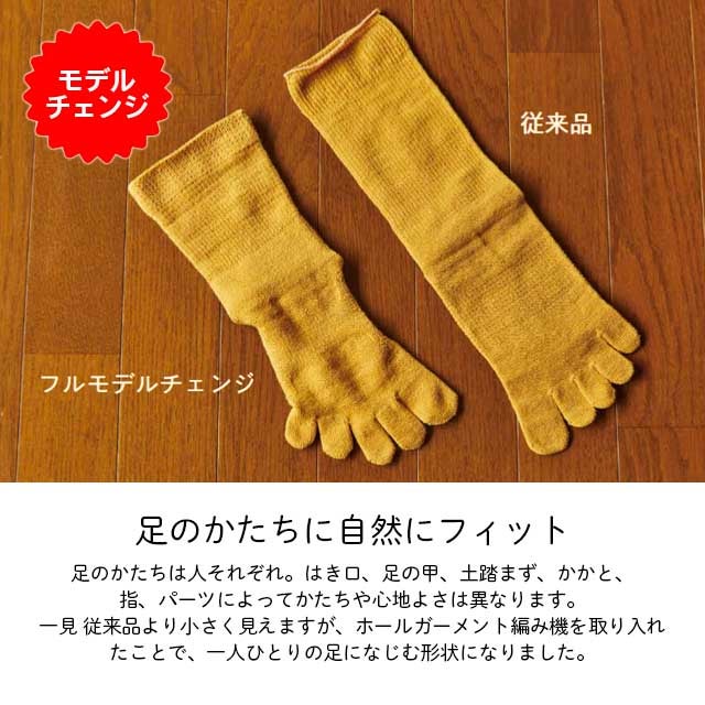 【モデルチェンジ】大法紡績絹木綿靴下〔5本指〕M・L・LLサイズ【メール便可】☆