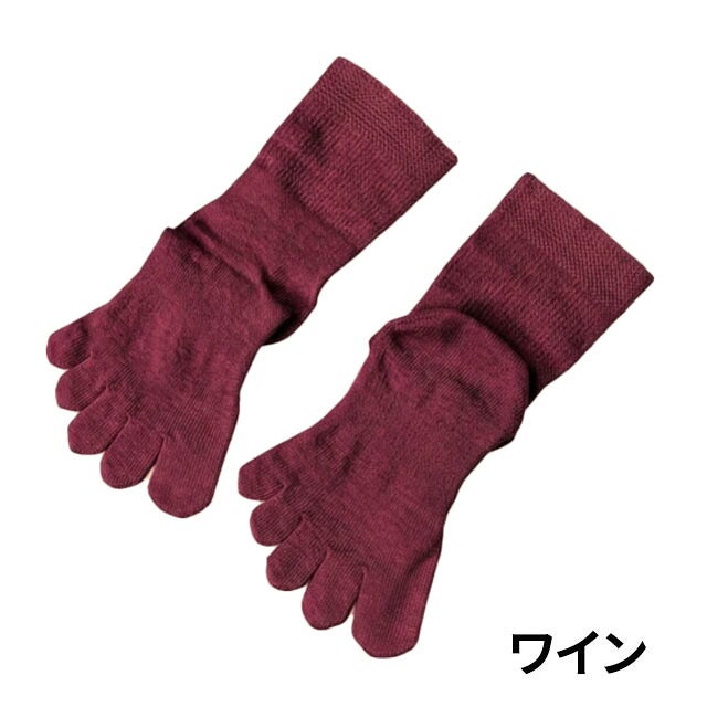 【モデルチェンジ】大法紡績絹木綿靴下〔5本指〕M・L・LLサイズ【メール便可】☆